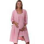 Mateřská košilka úzká ramínka na kojení a župan v setu 1G0452 růžová – Hledejceny.cz