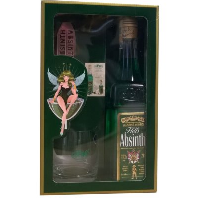 Hills Absinth dárkový 70% 0,7 l (dárkové balení 1 sklenička) – Zbozi.Blesk.cz