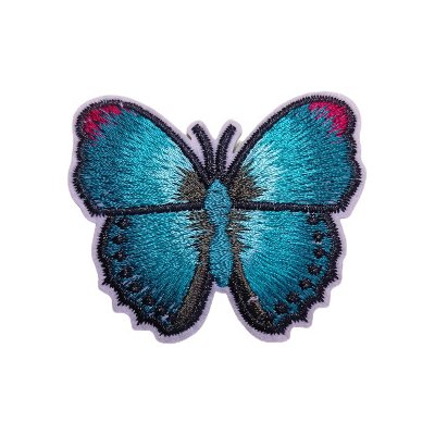 Nažehlovací nášivka motýl modrý světlý – Zboží Dáma