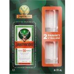Jägermeister 35% 0,7 l (dárkové balení 2 sklenice) – Hledejceny.cz