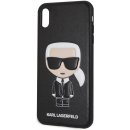 Pouzdro Karl Lagerfeld Ikonik Case iPhone XS Max černé