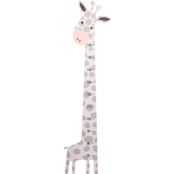 H&L dětský dřevěný metr na zeď žirafa 160 cm A565-00-00