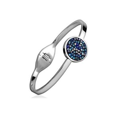 Šperky4U ocelový s krystaly Crystals from Swarovski bermuda blue LV7001-BB – Hledejceny.cz