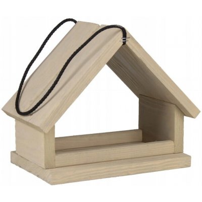 Tin Tours Dřevěné krmítko pro ptáky 26 x 14 x 19,5 cm šedobéžové – Hledejceny.cz