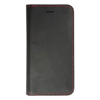 Pouzdro CYGNETT IPhone 6 Plus Case - Urban Wallet - PU Flip - Černé s červeném lemováním