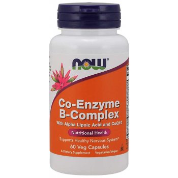 NOW Co-Enzyme Vitamin B-komplex aktivní koenzymová forma 60 rostlinných kapslí