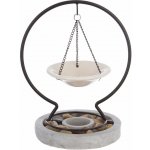 Atmosphera Aroma lampa na vonné svíčky a éterické oleje ve tvaru ohniště šedá – Sleviste.cz