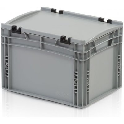TBA Plastová Euro přepravka 400 x 300 x 270 cmmm s víkem plný úchyt – Zboží Dáma