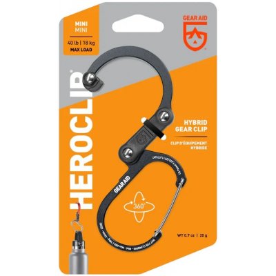 Gear Aid Heroclip mini - spona na vybavení stealth black – Zboží Dáma
