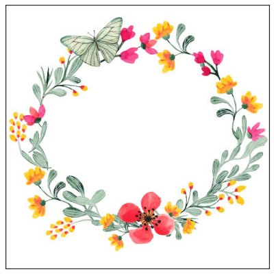 Plakát čtverec Ikea kompatibilní Květinový rámeček – Sleviste.cz