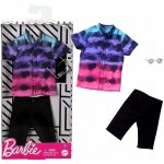 Mattel Barbie Oblečky pro Kena Duhové triko a černé kraťasy GHX52 – Zboží Mobilmania