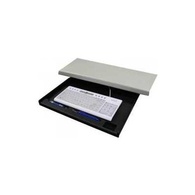 DRŽÁK KLÁVESNICE POD STŮL, ČERNÁ, PLAST, LOGO – Zboží Živě