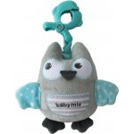 Baby Mix edukační hrající plyšová hračka s klipem sova mátová – Zboží Mobilmania