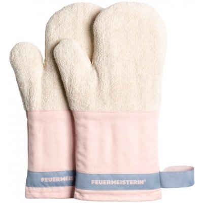 Kuchyňské rukavice BBQ Premium růžovo-bílé Feuermeister 9180FM104 pár – Zboží Mobilmania