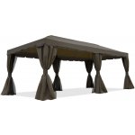 Garden Point zahradní pavilon se závěsy Valencia 3x6 m Hnědý – Sleviste.cz