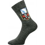 Boma KAPSIK speciální pánské vtipné ponožky s prezervativem šedý melír – Zboží Mobilmania