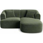 Cosmopolitan Design Rohová pohovka Campi Zelená sametová 180 cm, pravá – Sleviste.cz