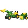 Šlapadlo Rolly Toys Šlapací traktor Rolly Junior John Deere s nakladačem a vlekem