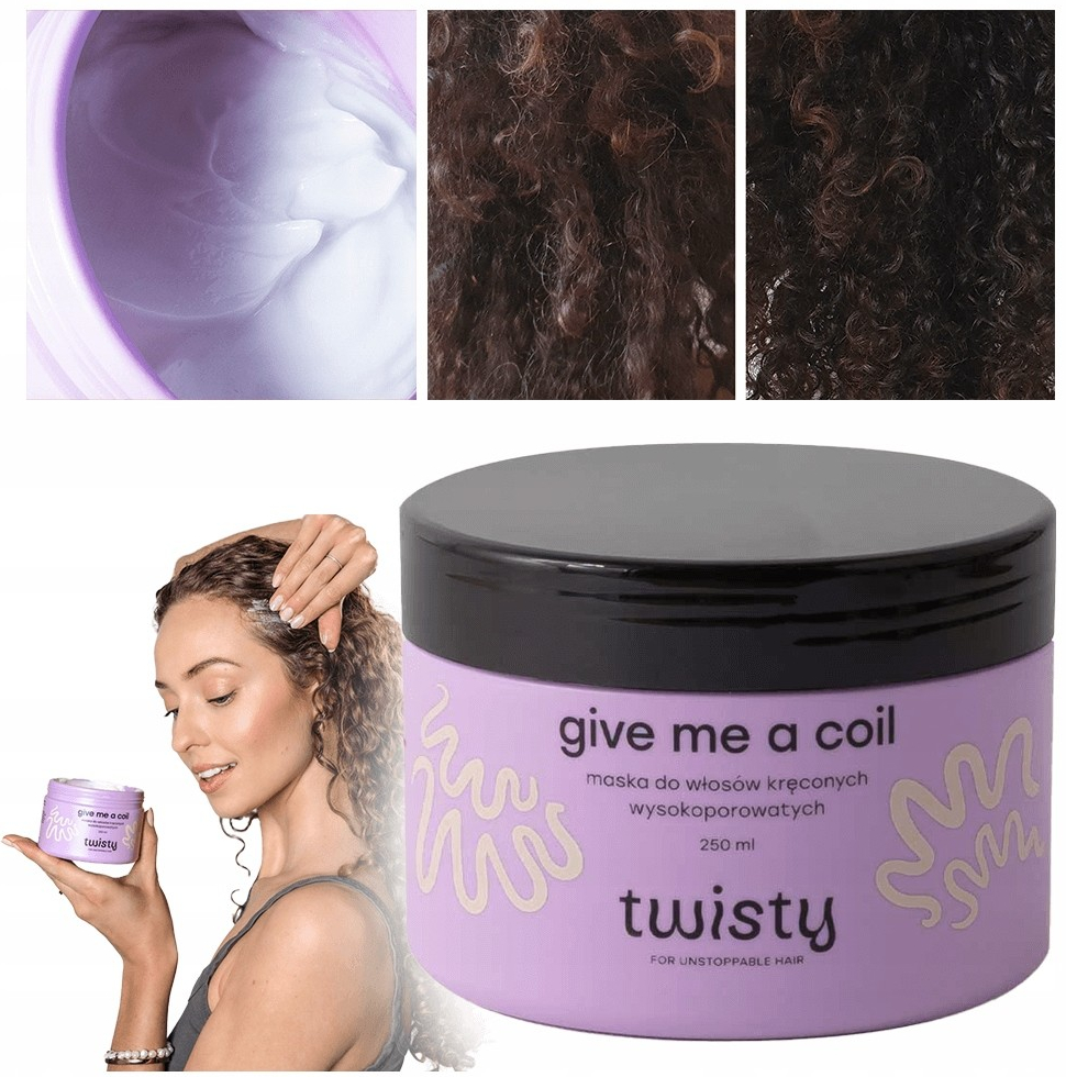 Twisty Give Me A Coil maska na kučeravé vlasy s vysokou pórovitosťou 250 ml