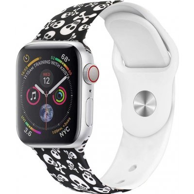 AW Apple Watch řemínek - Lebky Šířka uchycení řemínku: 38/40/41mm, Délka řemínku: Dámský - S/M (12 - 18cm) IR-IMG22 – Zboží Mobilmania