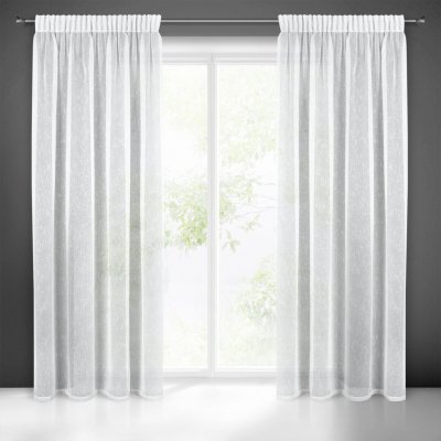 EUROFIRANY ZÁCLONA NA PÁSCE KELLY 140X270 CM BÍLÁ – Hledejceny.cz