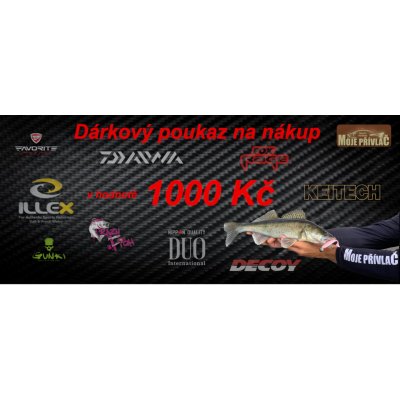 MojePřívlač.cz Dárkový poukaz na nákup v hodnotě 1 000 Kč – Sleviste.cz
