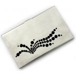 GM Collection GM Collection Pouzdro na vizitky s krystaly Swarovski WAVE BLACK – Zboží Živě