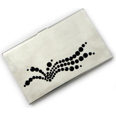 GM Collection GM Collection Pouzdro na vizitky s krystaly Swarovski WAVE BLACK – Zboží Živě