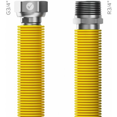 MERABELL Gas Flexi Hadice R3/4"-G3/4" 30-60cm - 1ks žlutá M0043 – Zboží Mobilmania
