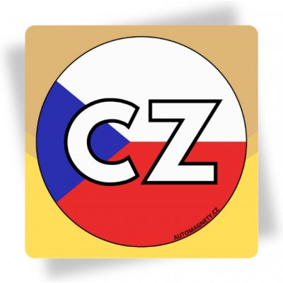 Magnet na auto - CZ vlajka – Sleviste.cz