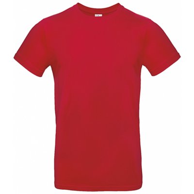 Silnější bavlněné pánské tričko Rudě červená – Zboží Dáma