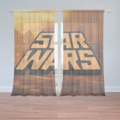 Sablio Záclony Star Wars Lávová planeta: 2ks 150x250cm – Hledejceny.cz