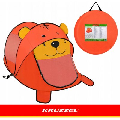 Kruzzel 27666 Dětský plážový stan 180 x 95 x 82 cm, medvídek – Sleviste.cz