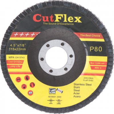 brúsny kotúč lamelový na oceľ a nerez, 115x22,2 zrno 80 – Sleviste.cz