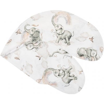 New Baby Povlak na kojící polštář Sloníci bílo šedý – Zboží Mobilmania