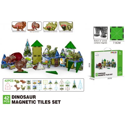 Mamido Magnetická stavebnice Dinosauří svět 42 dílů MT1460 – Sleviste.cz
