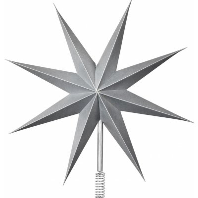 Vánoční špička na stromeček průměr 30 cm Broste TOP STAR stříbrná – Zboží Mobilmania