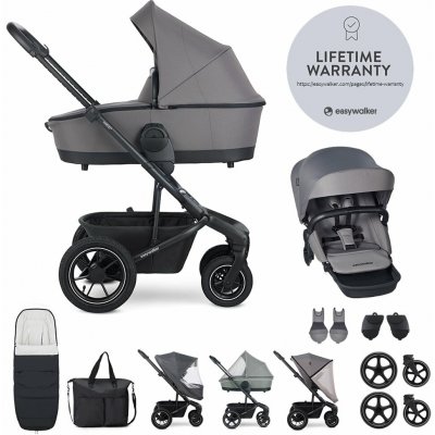 Easywalker Harvey5 Air Pebble Grey XXL korba 2v1 2023 – Zboží Dáma