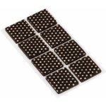 Walteco Filcové podložky s protiskluznými body 19x19mm, samolepicí, hnědé, 8 ks , 85190 – Sleviste.cz