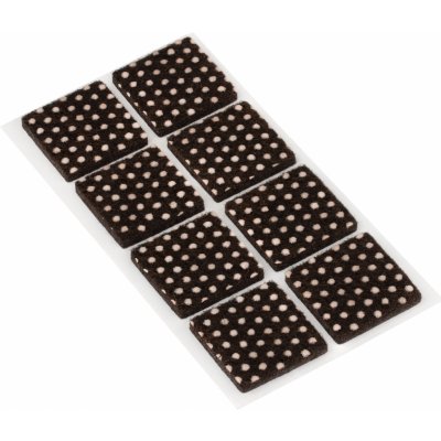 Walteco Filcové podložky s protiskluznými body 19x19mm, samolepicí, hnědé, 8 ks , 85190 – Sleviste.cz