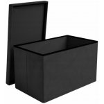 Ruhhy 25995 Taburet skládací látkový, 80 kg, 60 x 30 x 30 cm, černá – Zboží Dáma