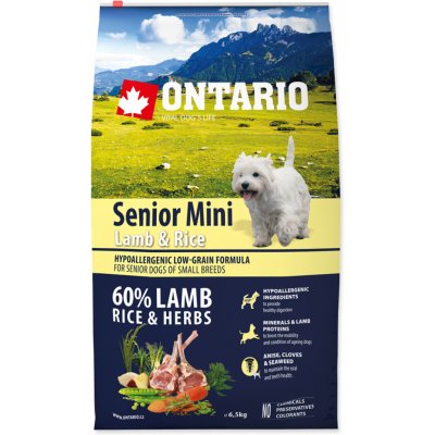 Ontario Senior Mini Lamb & Rice 2 x 6,5 kg – Zboží Mobilmania