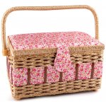 Kazeta / košík na šití čalouněný Varianta: 33 růžová květy, Balení: 1 ks – Hledejceny.cz