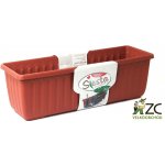 Plastia Samozavlažovací truhlík SIESTA LUX 60x20x19 cm terakota – Hledejceny.cz