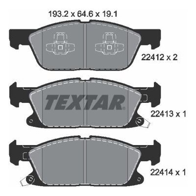 Sada brzdových destiček, kotoučová brzda TEXTAR 2241201 – Zboží Mobilmania