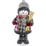 MagicHome Dekorace Sněhulák dívka s lyžemi 50 cm ST8090572 – Sleviste.cz