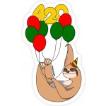 WeedShop Samolepka Lenochod s balónky 420 – Zboží Dáma