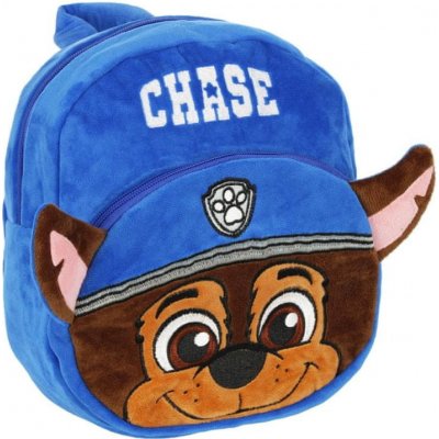 sarcia.eu Paw Patrol CHASE Plyšový školkový batoh pro kluka 31x27x12cm