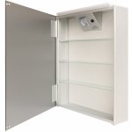 Deutscher Online Handel Talos Mirage 50 x 60 x 11,2 cm - zrcadlová skříňka s osvětlením a integrovanou zásuvkou - vysoce kvalitní hliníkové tělo - světle neutrální bílá - koupelnová zrcadlová skříňka – Zboží Mobilmania