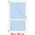 Soft Balkonové dveře s příčkou otevíravé a sklopné Antracit struktura/Antracit struktura levé 100 x 160 cm – Hledejceny.cz